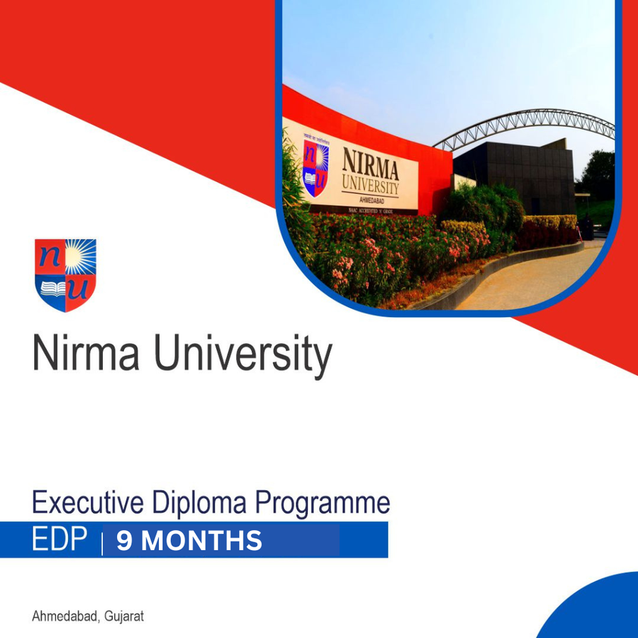 Executive Diploma Programme at Nirma University, Ahmedabad